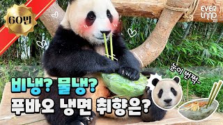 Hello, it's Panda World, right? The cold noodles you ordered are here☎ | Everland Panda World #FuBao