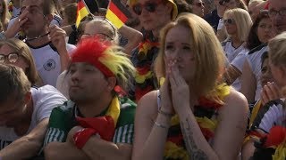 Fans in Berlin react to Germany crashing out of the World Cup at the group stage | ITV News