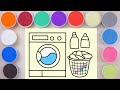 Sand painting coloring washing machine