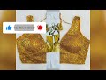 latest readymade golden blouse designs 2024 🧡golden color blouse designs golden blouse new design