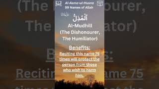 (Al-Mudhill)...Al-Asma-ul-Husna(99 Names of Allah) Benefits , Rewards #islamic #youtubeshorts