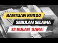 Bantuan RM100 Sebulan Sumbangan Asas Rahmah SARA Kepada Penerima Bantuan STR 2024 Yang Layak