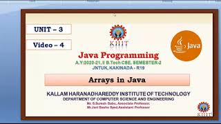 JAVA UNIT 3 VIDEO 4
