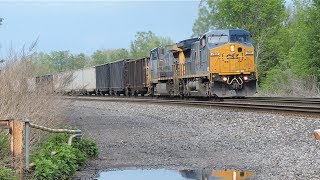 CSX Q711 Loaded Trash Train At Bayview Rd In Hamburg, NY 5-27-17