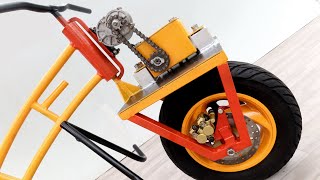Make High Power Trike With Cargo And Built-In Reverse Gear For Workshop
