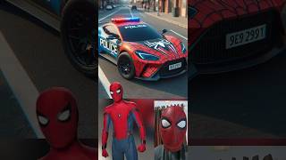 Superheroes but police car 💥 Marvel & DC-All Characters #marvel #avengers#shorts