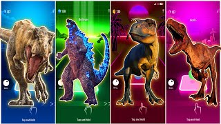 🦖JurassicWorld T-rex 🆚The Godzilla 🆚The Albertosaurus 🆚The Velociraptor |🎶Who Will Win?