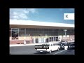 1960s usa cars parked outside school suburban america 8mm