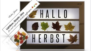 DIY: Wohn.- und Deko Idee, Lightbox herbstlich aufpimpen🍁🍃🍂made easy (How to) / Deko Jana