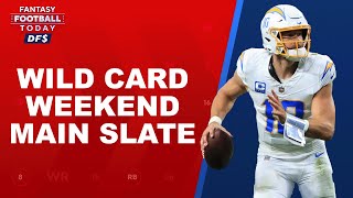 NFL DFS Wild Card Weekend Preview: Main Slate Lineups, Picks, Stacks and Ownership (FFT DFS)