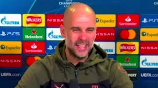 Pep Guardiola - Man City v Borussia Monchengladbach - Pre-Match Press Conference - Champions League