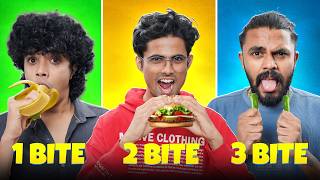 1 Bite 2 Bite 3 Bite Challenge 🤩 Food Eating 😂