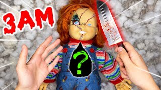 OMG CUTTING OPEN HAUNTED CHUCKY DOLL AT 3AM!! *WHAT'S INSIDE HAUNTED DOLL*