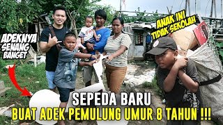 SEPEDA BARU BUAT PEMULUNG UMUR 10 TAHUN !!?