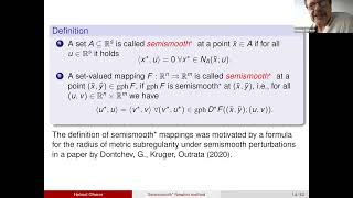 Helmut Gfrerer: On a semismooth Newton method for generalized equations