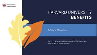 Faculty, Administrative and Professional Staff, and other Nonunion Staff Retirement Programs