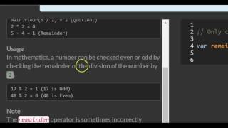Finding a Remainder in Javascript, freeCodeCamp Basic Javascript