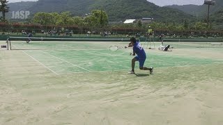 2017年 第24回 全日本シングルス ソフトテニス選手権大会 男子準々決勝 船水雄太-丸中