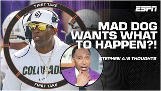 Stephen A. is in DISBELIEF of Mad Dog’s comments about Deion Sanders 😳 | First Take