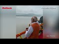 pm modi spends birthday touring kevadia performs prayers at river narmada