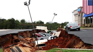 Ogromna dziura pochłania kilkanaście samochodów w Mississippi