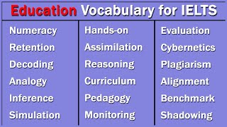 Lexical Resource and Topic-Specific Vocabulary for IELTS (Education)