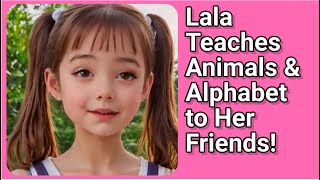 Lala Teaches ALPHABET \u0026 ANIMALS to Her Friends! | Learn with Lala!