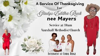 Live Stream of Funeral Service for Gladys Editha Ruck nee Mayers