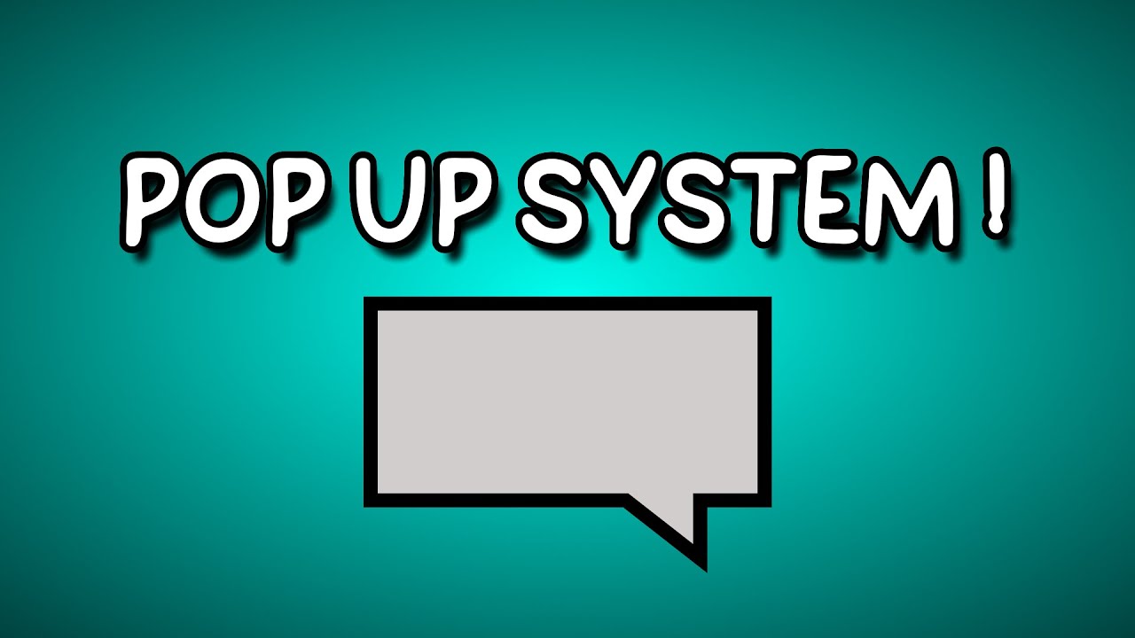 POP UP SYSTEM - Unity Game Dev Tutorial - YouTube