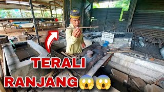 🔴PROSES PEMBUATAN KERIS 3 LEKUK PANJANG 17 CM DARI BAHAN TERALI RANJANG TUA 😱😱