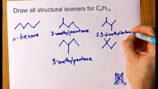 Draw all Structural Isomers of C6H14 (hexane)