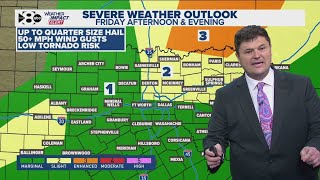 DFW Weather: Chance of rain for parts of North Texas tonight, severe weather chances return Friday