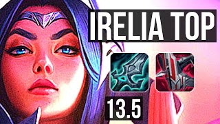 IRELIA vs JARVAN IV (TOP) | 10 solo kills, 10/1/0, 400+ games, Godlike | KR Master | 13.5