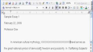 double spacing in MS Word
