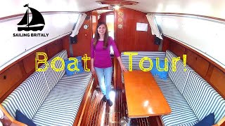 Boat Tour: Welcome Aboard our Small Sailboat | ⛵ Sailing Britaly ⛵