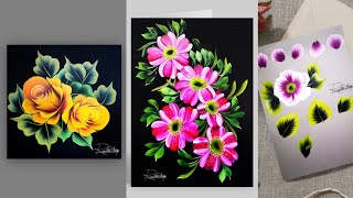 Bright and Beautiful Flower Painting Ideas - Acrylic Painting on Paper