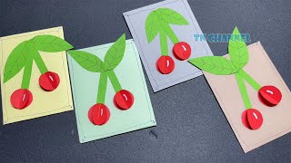 3D Paper Cherries / DIY PAPER CHERRY / Paper Crafts For School / TN Channel