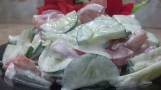 Creamy cucumber salad | Easy recipe | Easy homemade recipes