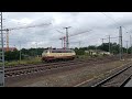 br 218 105 der nesa fährt durch magdeburg hauptbahnhofs in richtung südwest