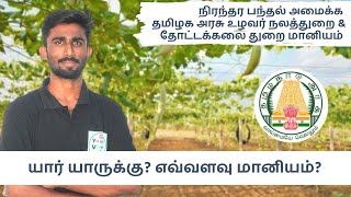 subsidy for farmers -பந்தல் காய்கறி பயிர்களுக்கு பந்தல் அமைக்க எக்டருக்கு 2இலட்சம் மானியம்