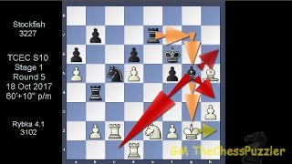 TCEC S10 Unbelievable Chess. Former World Champ Engine in Chaos Rybka 4.1 vs Stockfish Rd5 2017