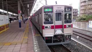 東武10030系11639F(更新車)+11443F 東武東上線準急池袋行き 志木駅発車