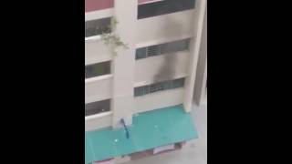 Fire in a flat at Yishun Street 22