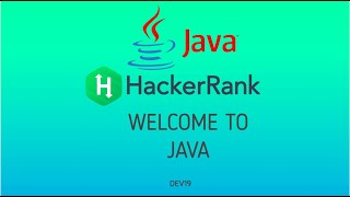 #1 Welcome to Java | Hackerank Java Solutions