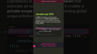 � JavaScript IIFE | Senior Dev Explains #shorts #javascript