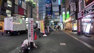 [4K] Early morning walk in Shinjuku (Shinjuku 3-chome, Kabukicho, Omoide Yokocho, Tocho-mae)