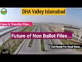 DHA Valley Islamabad - Future of Non Ballot Files