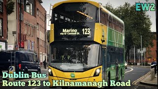 Dublin Bus | Route 123 (Marino to Kilnamanagh Road) | Full Route Visual | EW2 (231-D-43367)