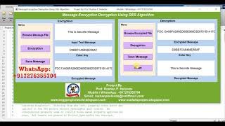 DES BasedData Encryption and Decryption | With Source Code