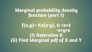 Marginal probability density function in Tamil || part 1||